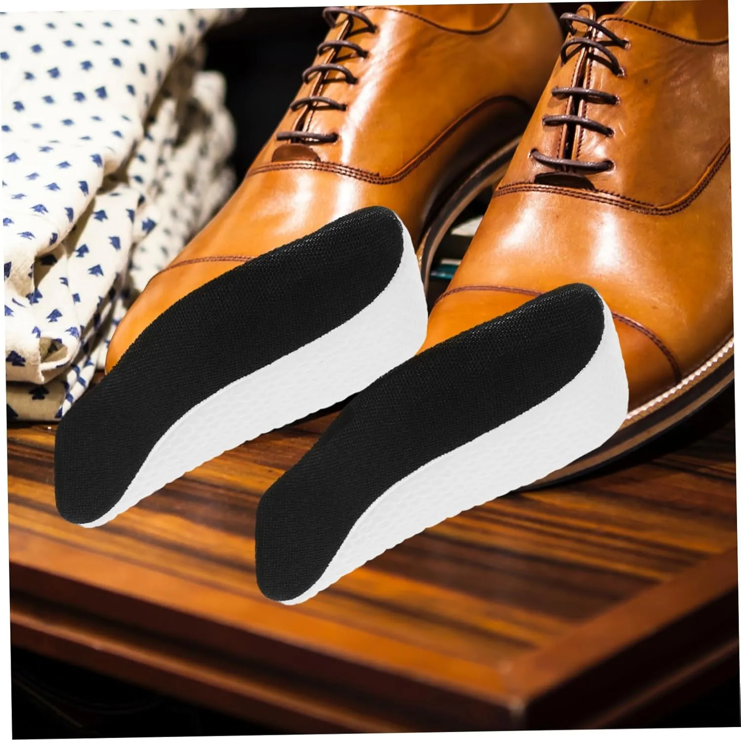1 Pair Height Increase Insoles for Men Women Shock Absorbing Shoe Heel Inserts Boost Versatile for All Footwear Comfortable Height Booster Pads for Casual Formal Use