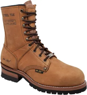 Ad Tec Men's 9" Super Logger Steel Toe Leather Work Boots | Oil Resistant Lug Sole