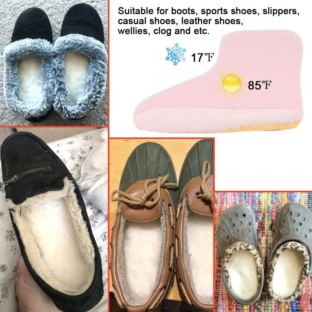Ailaka Sheepskin Sport Wool Insoles for Women & Men, Premium Thick Fur Fleece Replacement Warm Inserts for Shoes Boot Slippers Sneakers 1 Pair