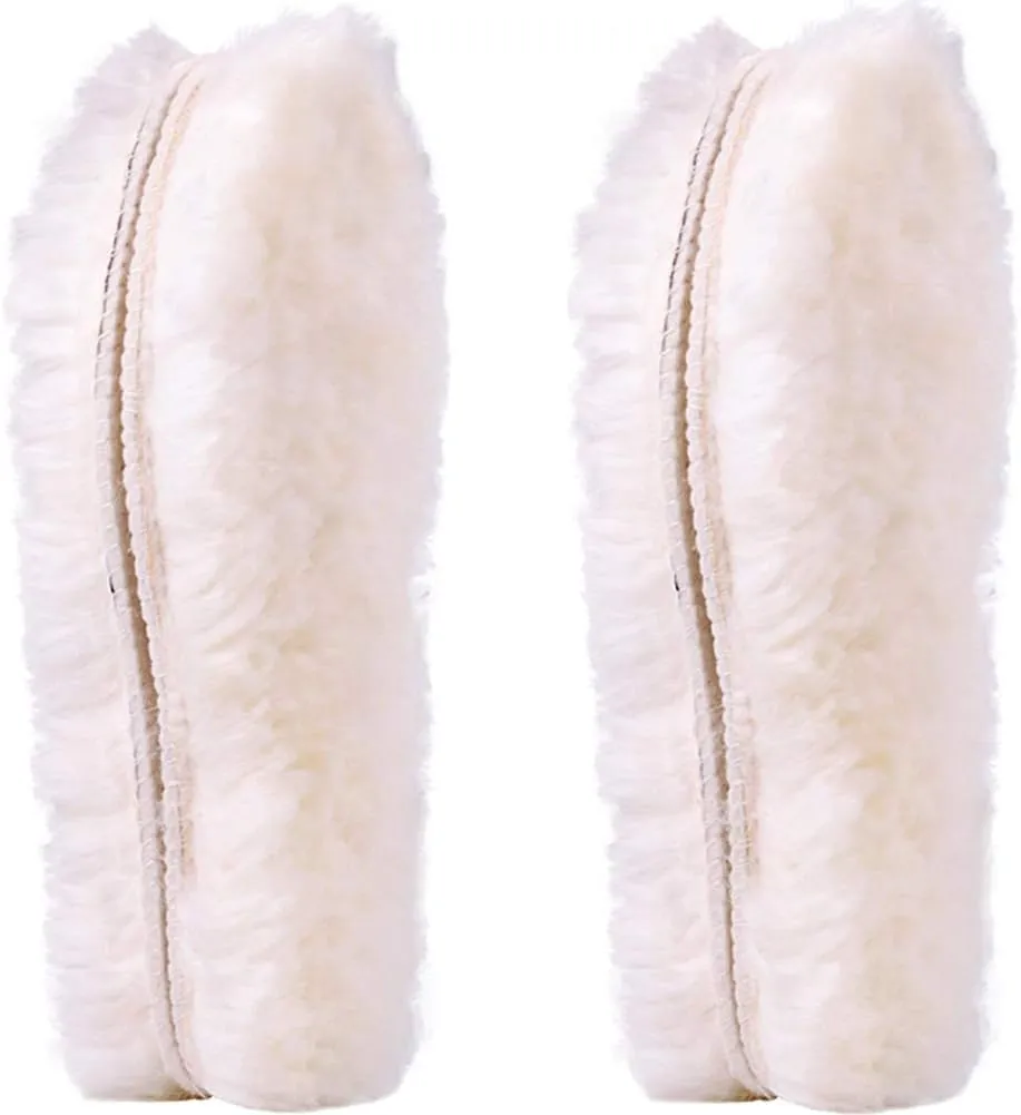 Ailaka Women’s Sheepskin Insoles, Thick Warm Wool Insoles Fluffy Fleece Replacement for Shoes Boots Slippers