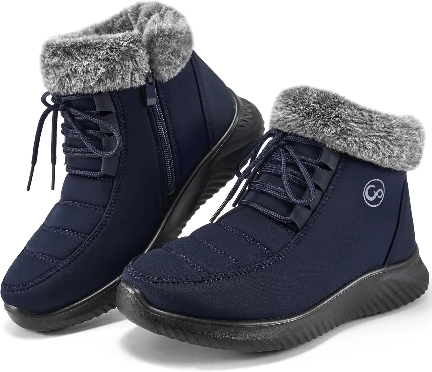 Alicegana Winter Boots for Women Warm Fur Lined Snow Shoes Slip on Ankle Booties Comfortable Anti Slip Outdoor Boots