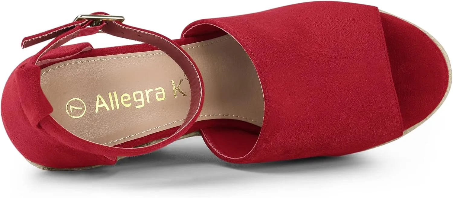 Allegra K Women's Espadrilles Platform Heels Wedges Sandals