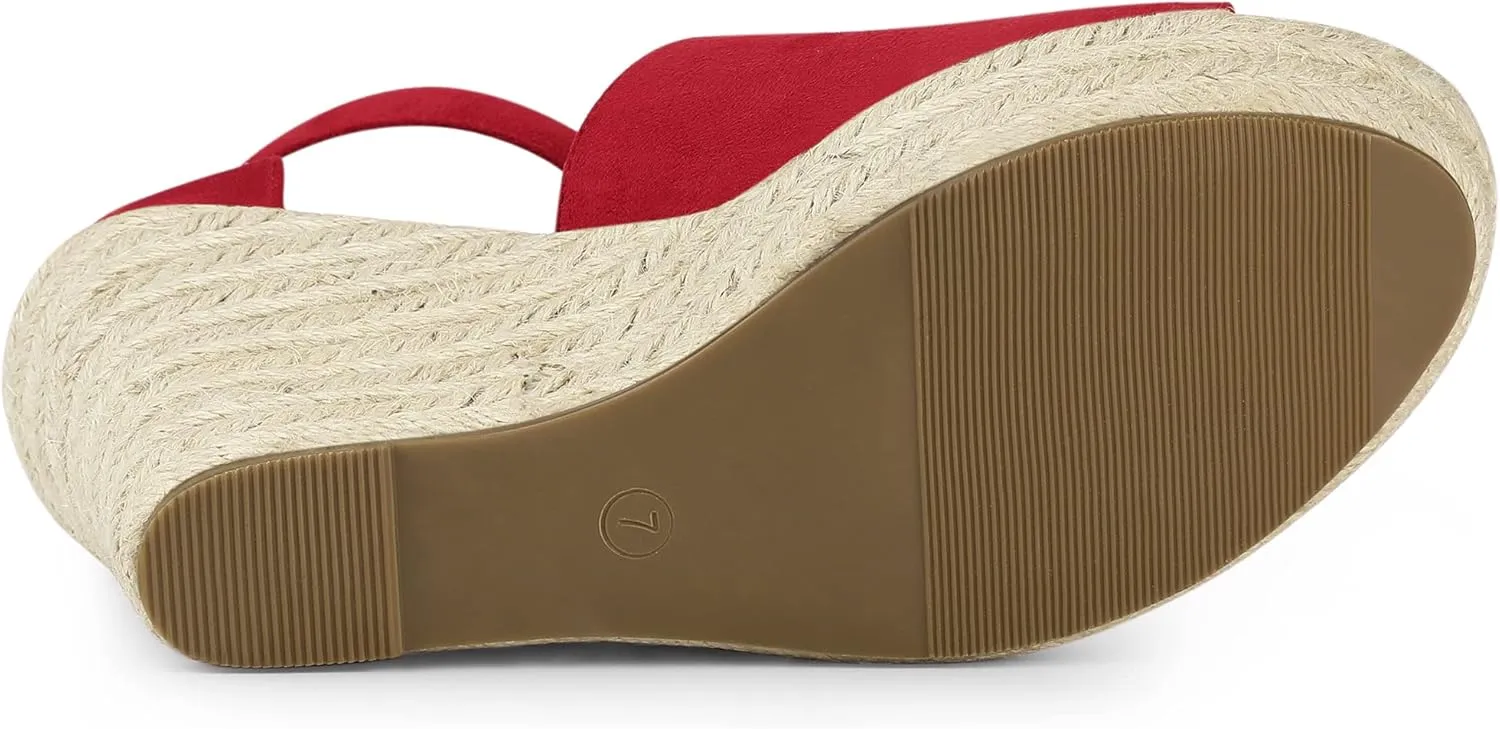 Allegra K Women's Espadrilles Platform Heels Wedges Sandals
