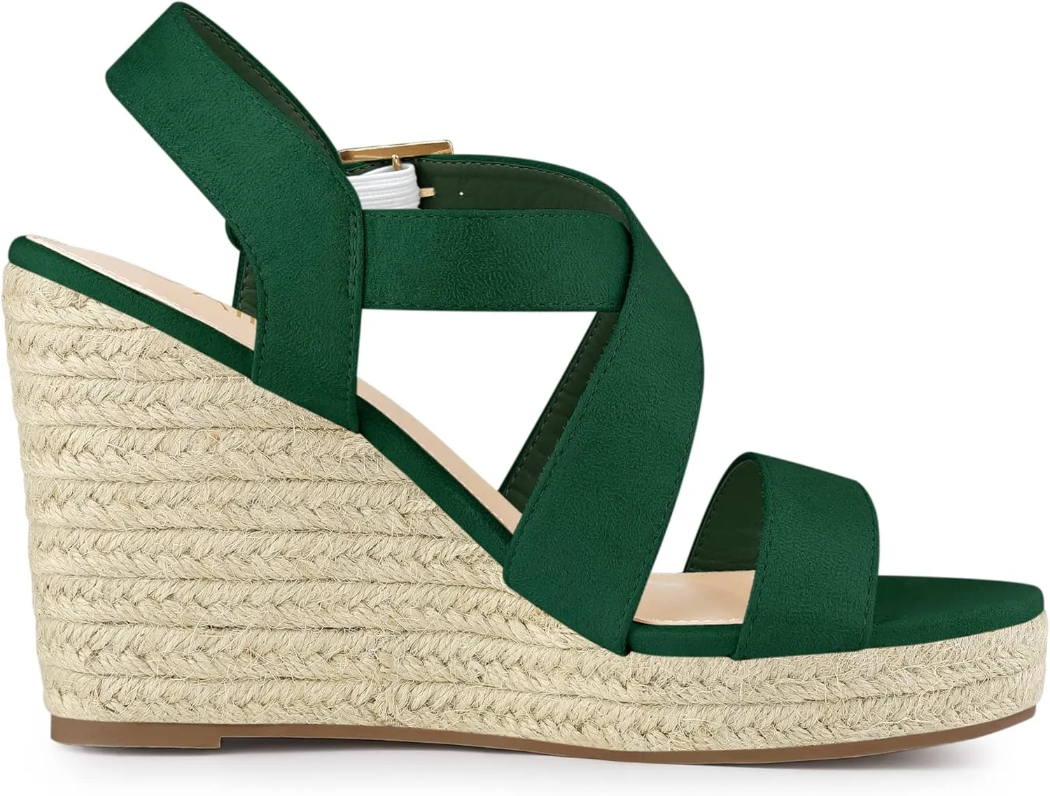 Allegra K Women's Espadrilles Platform Slingback Wedges Sandals