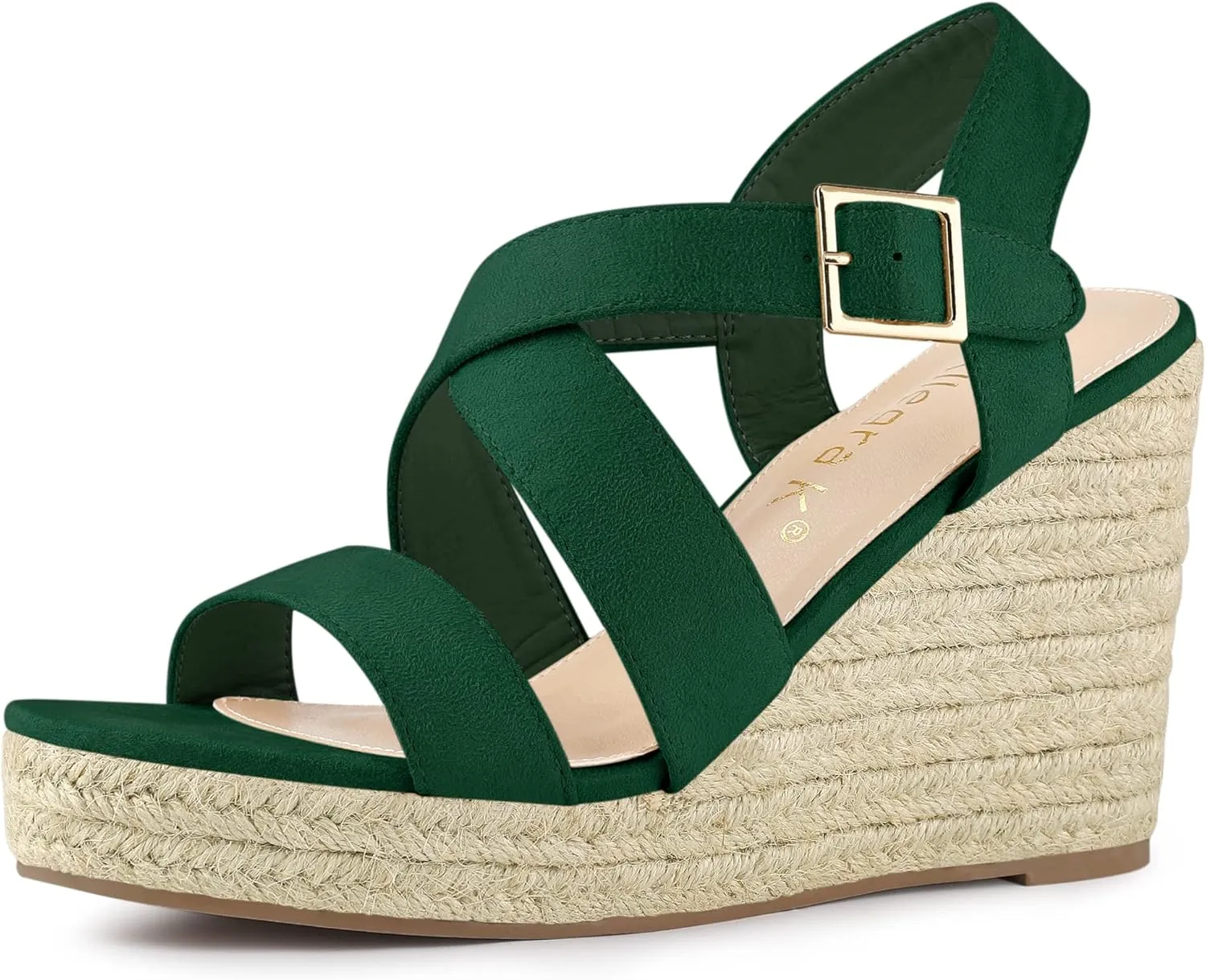 Allegra K Women's Espadrilles Platform Slingback Wedges Sandals