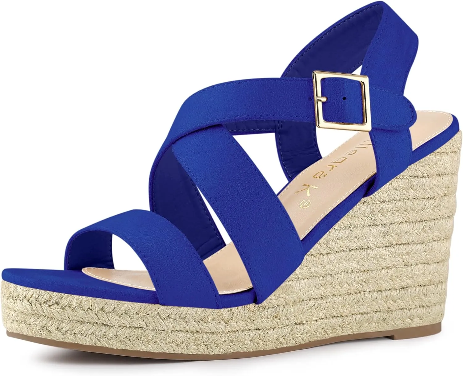 Allegra K Women's Espadrilles Platform Slingback Wedges Sandals