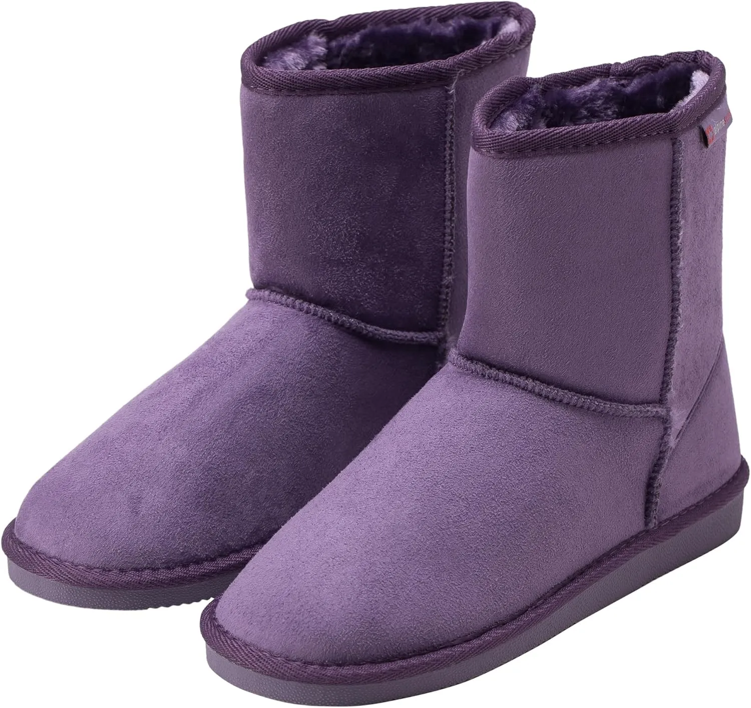 Alpine Swiss Laura Women’s Short Winter Boots Faux Suede Sherpa Lined Warm & Comfortable with Anti-Slip Sole