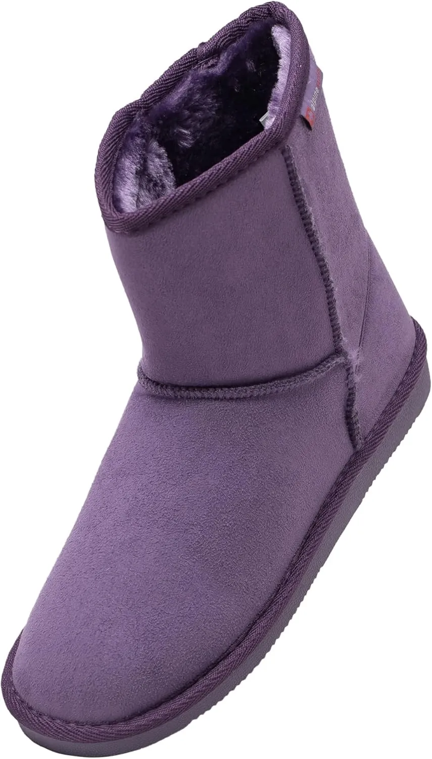 Alpine Swiss Laura Women’s Short Winter Boots Faux Suede Sherpa Lined Warm & Comfortable with Anti-Slip Sole