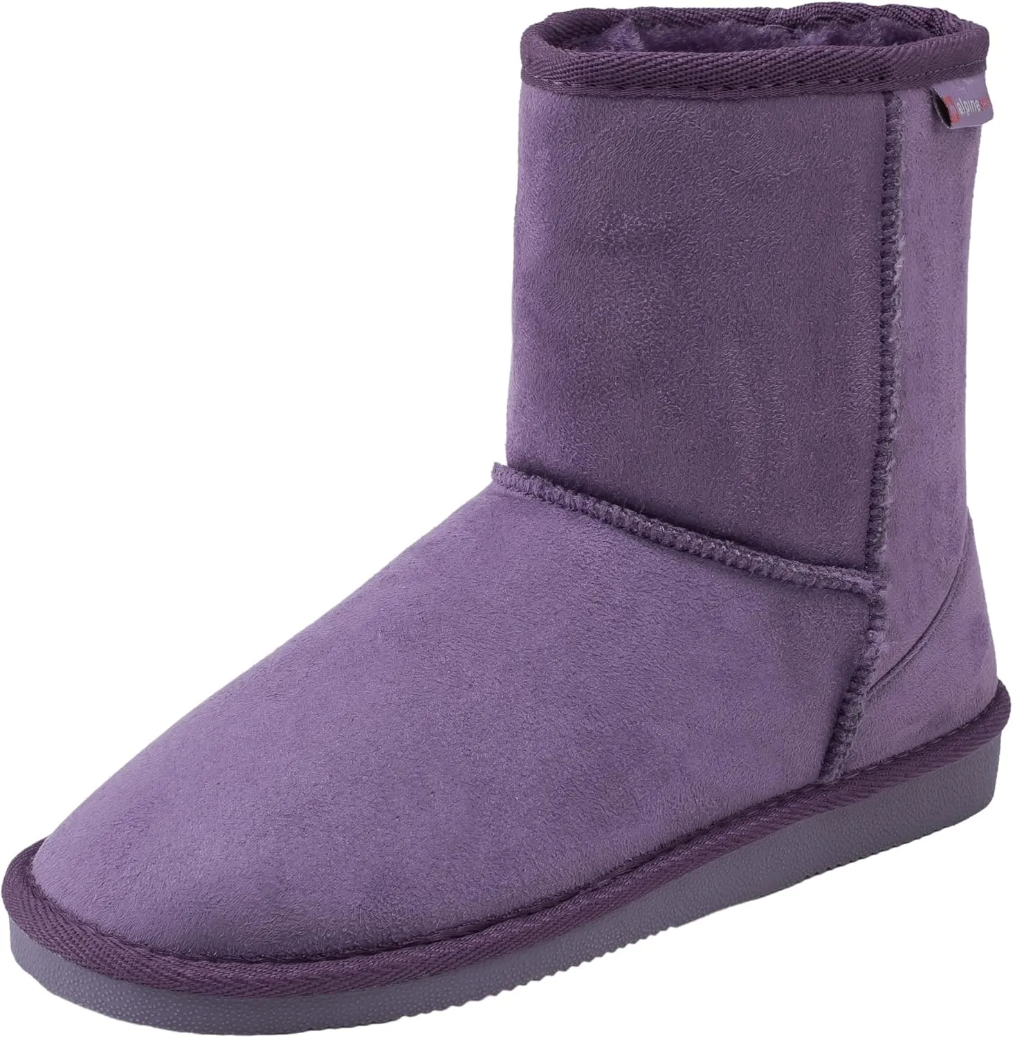 Alpine Swiss Laura Women’s Short Winter Boots Faux Suede Sherpa Lined Warm & Comfortable with Anti-Slip Sole