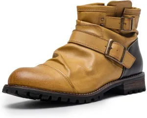 AMAPO Western Cowboy Mens Boots Mid-Tube