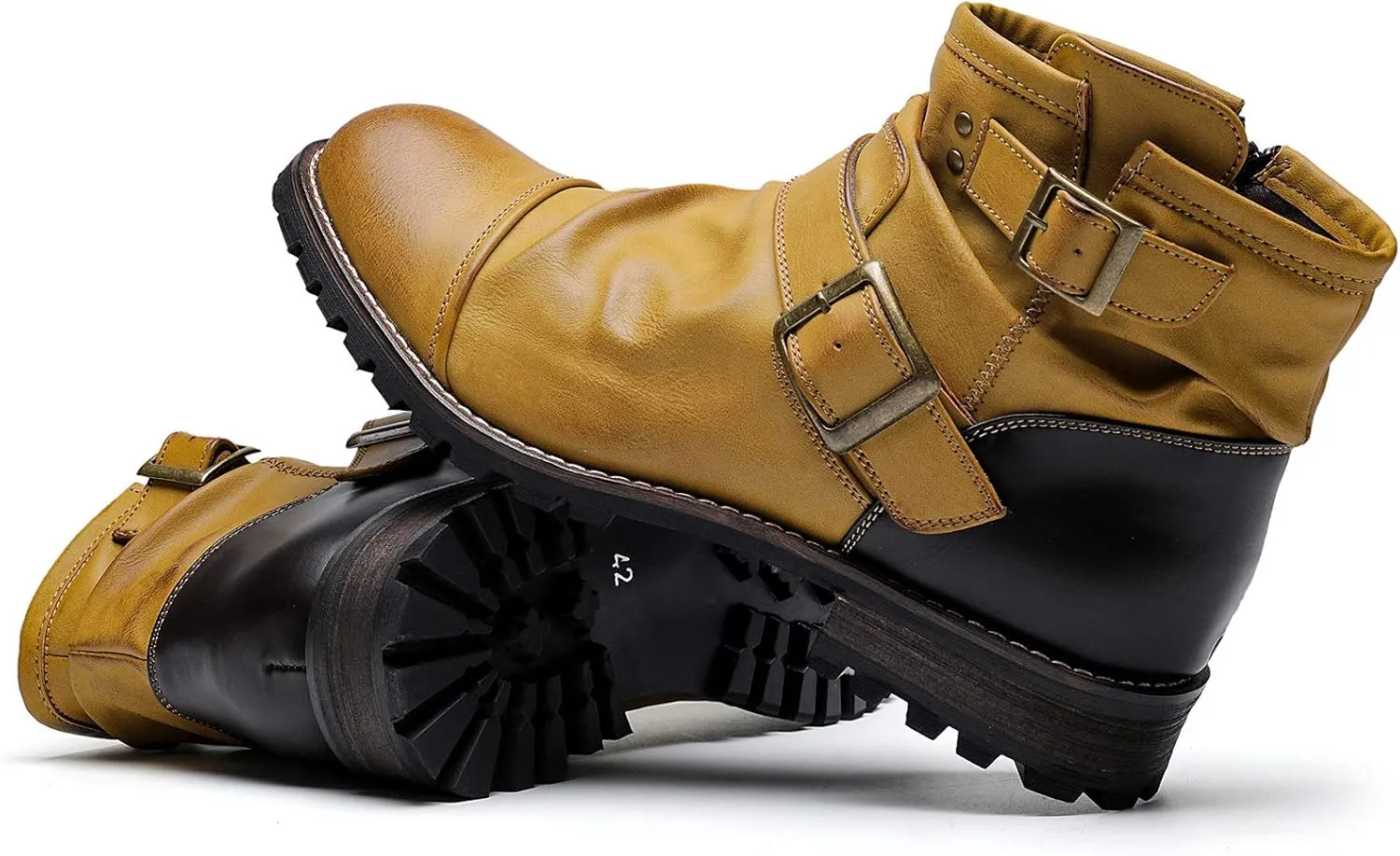 AMAPO Western Cowboy Mens Boots Mid-Tube