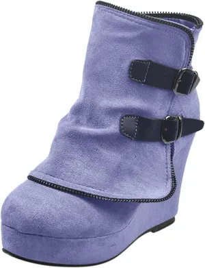 AMDBEL Fall Boots for Women 2023, Ankel Boots for Women Wedge Ankle Boots Braided Strap Western Heeled Booties Dress Shoes