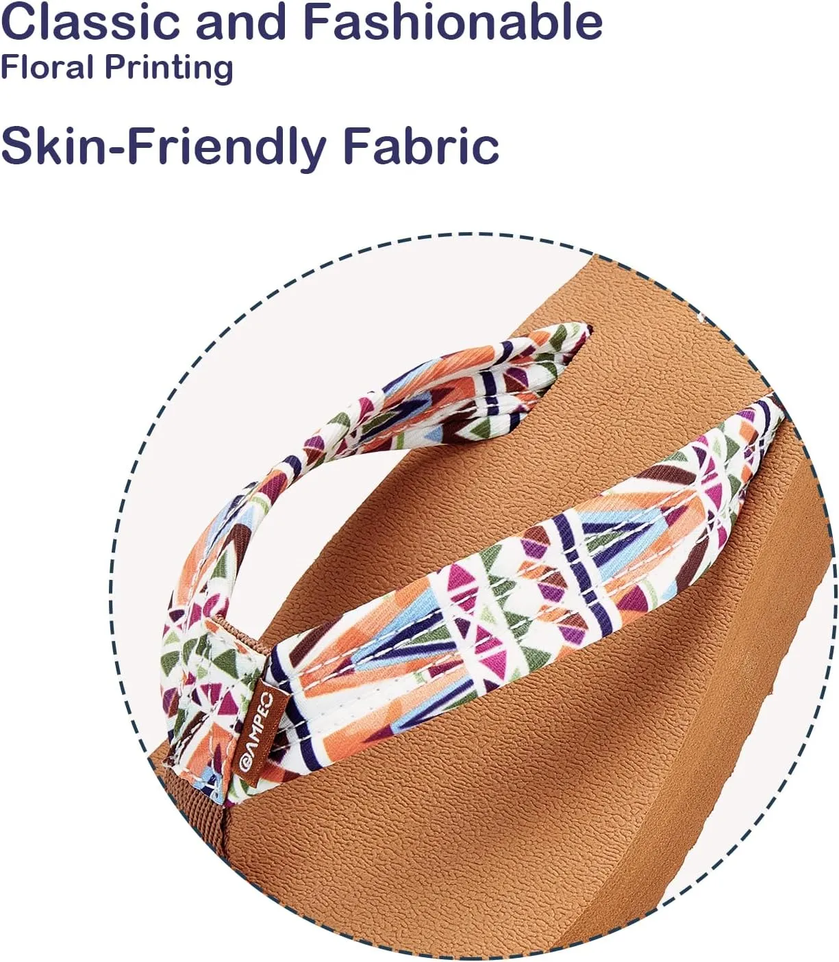 Ampeo Women's Arch Support Flip Flops Comfortable Casual Summer Beach Thong Sandals