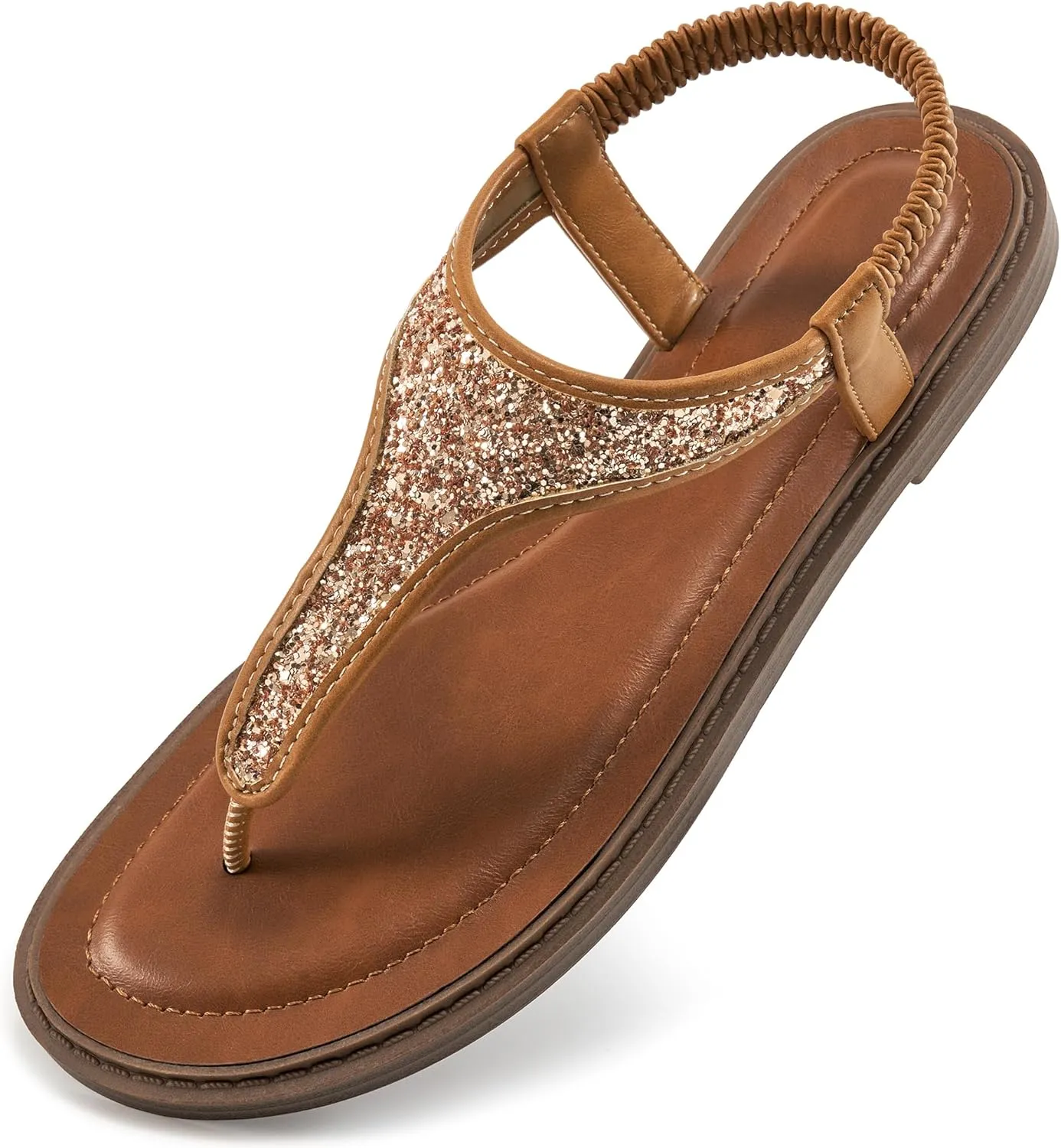 Aomigoct Flat Sandals Women Dressy: Comfortable Summer Beach Sandal for women - Casual Ladies Fashion Walking Shoes