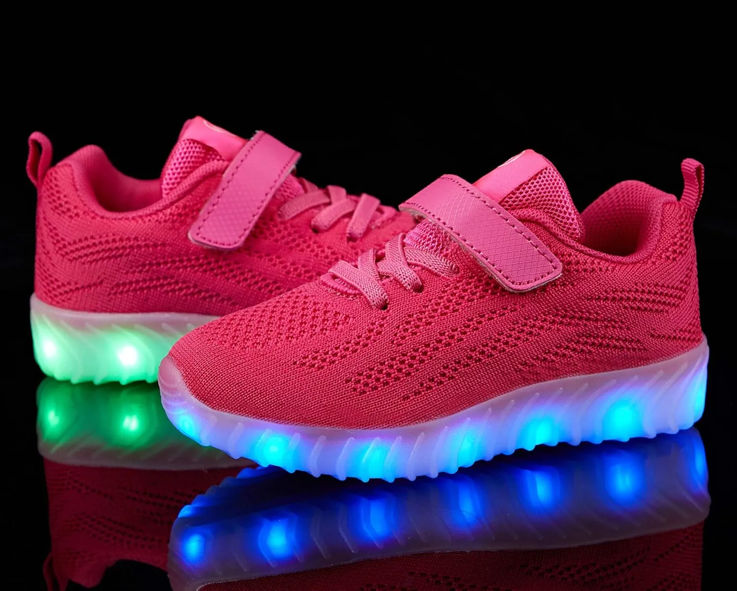AoSiFu Kids Light Up Shoes Toddler Girls Boys Breathable Led Flashing Sneakers USB Charge