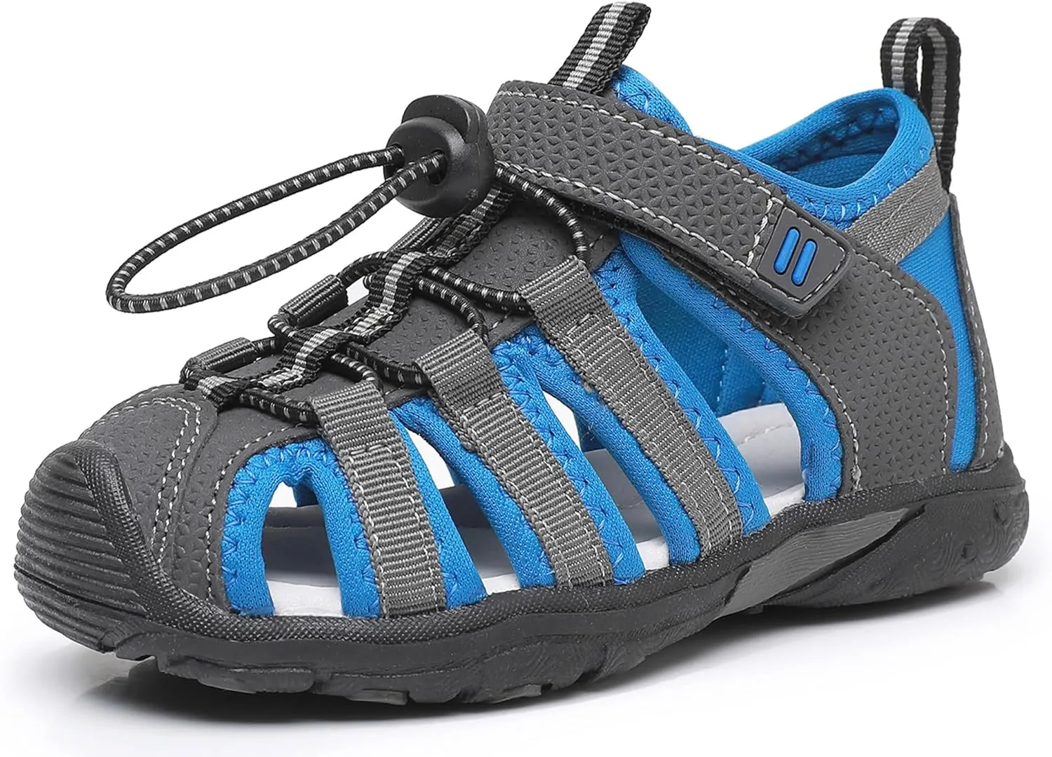 Apakowa Kids Boys Sandals Summer Outdoor Athletic Double Strap Closed-Toe Beach Sandals Sport (Toddler/Little Kid)
