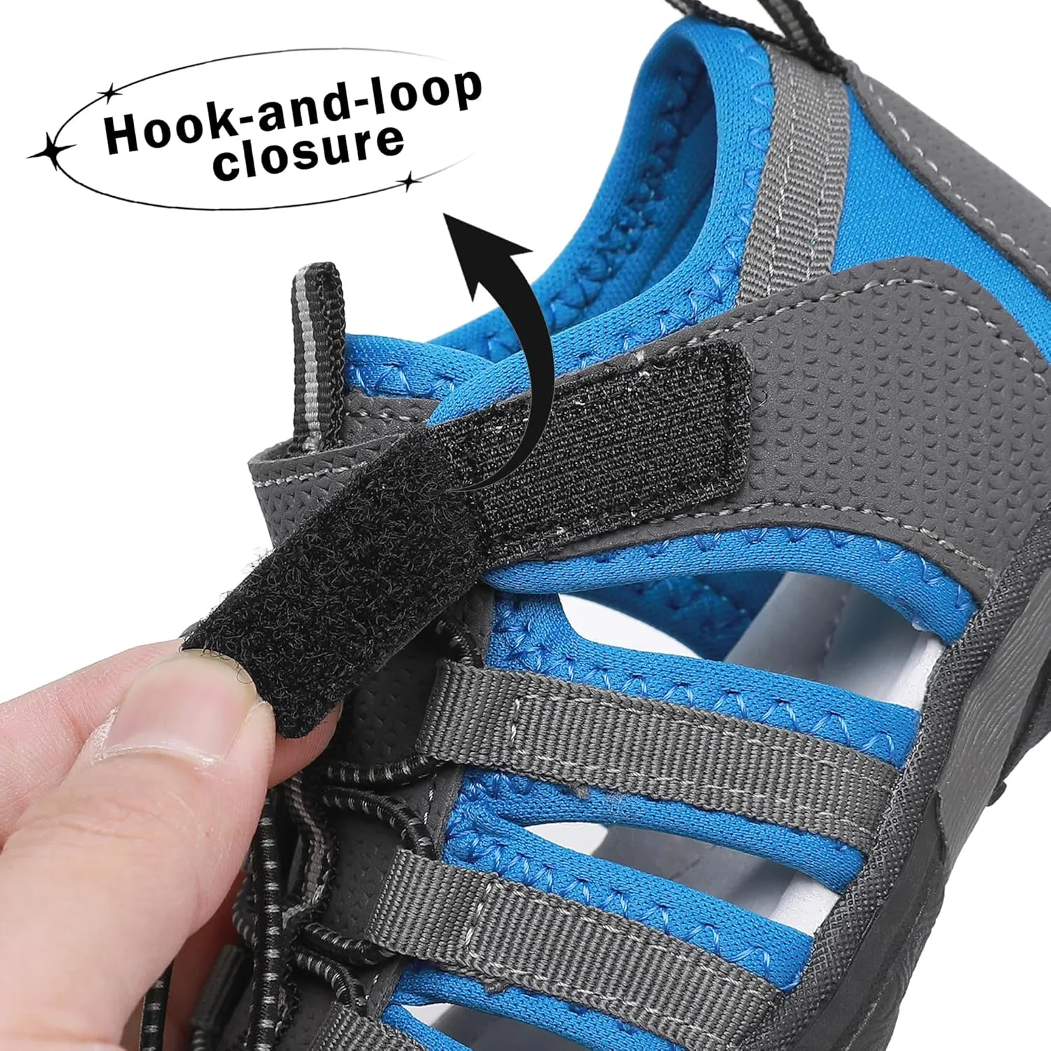 Apakowa Kids Boys Sandals Summer Outdoor Athletic Double Strap Closed-Toe Beach Sandals Sport (Toddler/Little Kid)