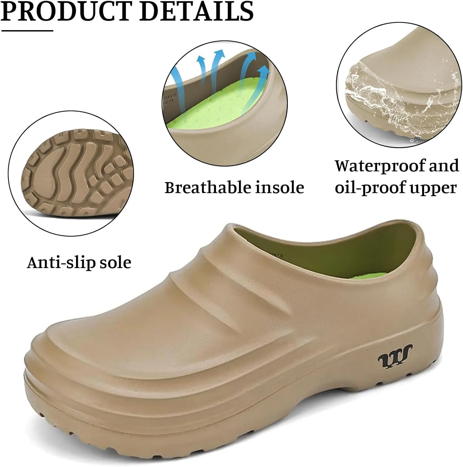 Armadillo Chef Shoes Non Slip Work Shoes for Men Women Clogs Comfortable Nursing Slip Resistant Work Shoe Lightweight Ideal for Kitchens Healthcare Gardening