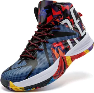 ASHION Mens Basketball Shoes Lightweight Breathable Sneakers Anti Slip Sports Shoes for Running Walking