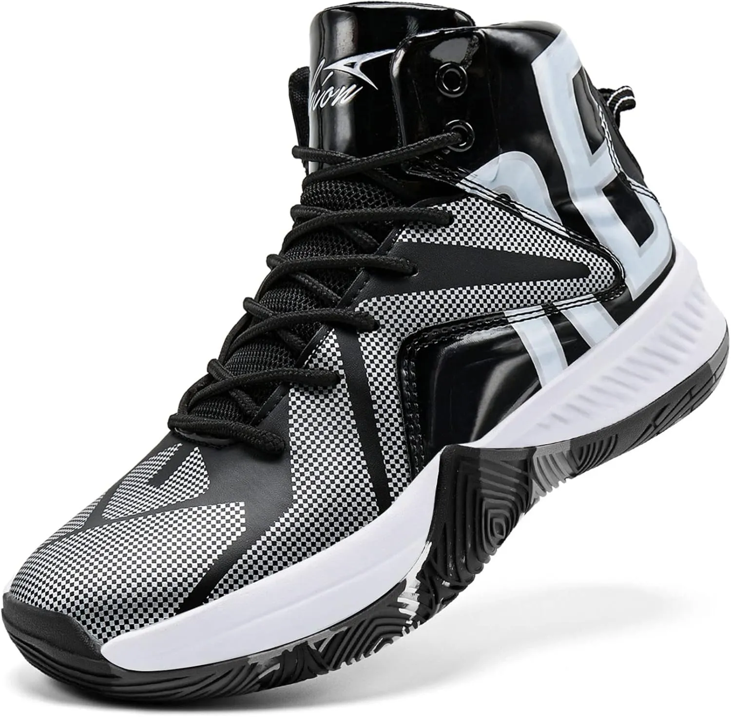ASHION Mens Basketball Shoes Lightweight Breathable Sneakers Anti Slip Sports Shoes for Running Walking