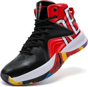 ASHION Mens Basketball Shoes Lightweight Breathable Sneakers Anti Slip Sports Shoes for Running Walking