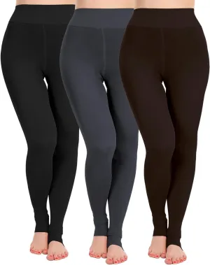 ATHVOTAR Fleece Lined Winter Warm Leggings for Women Thick Thermal Velvet Tights