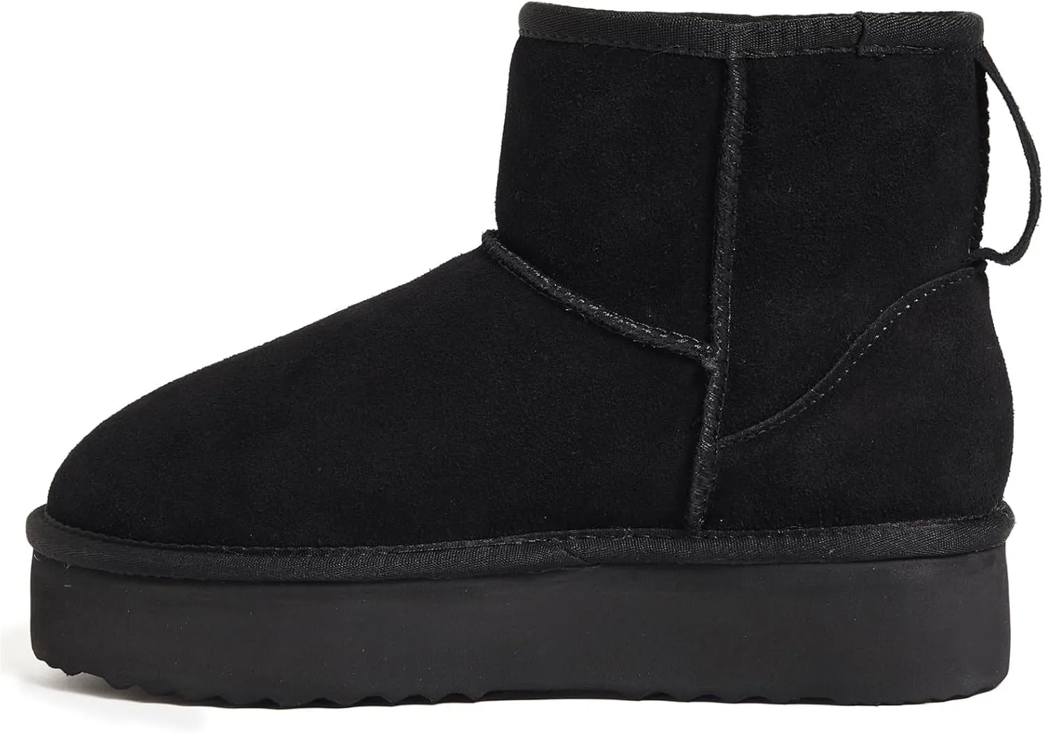 AUSLAND Women's Platform Winter Sonw Boots Genuine Suede Waterproof Anti-Slip Warm Lined Comfortable Outdoor Ankle Boots 9318