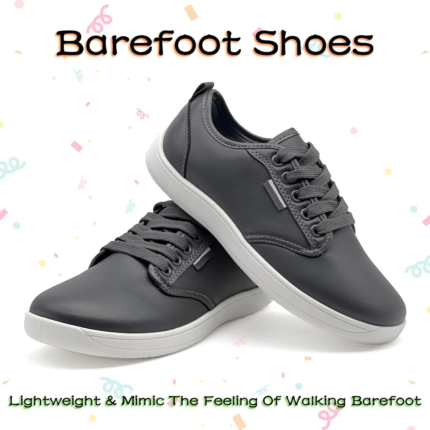 Barefoot Shoes Men Women Zero Drop Minimalist Soft Feel Wide Toe Box Non-Slip Comfortable Walking & Hiking Sneakers