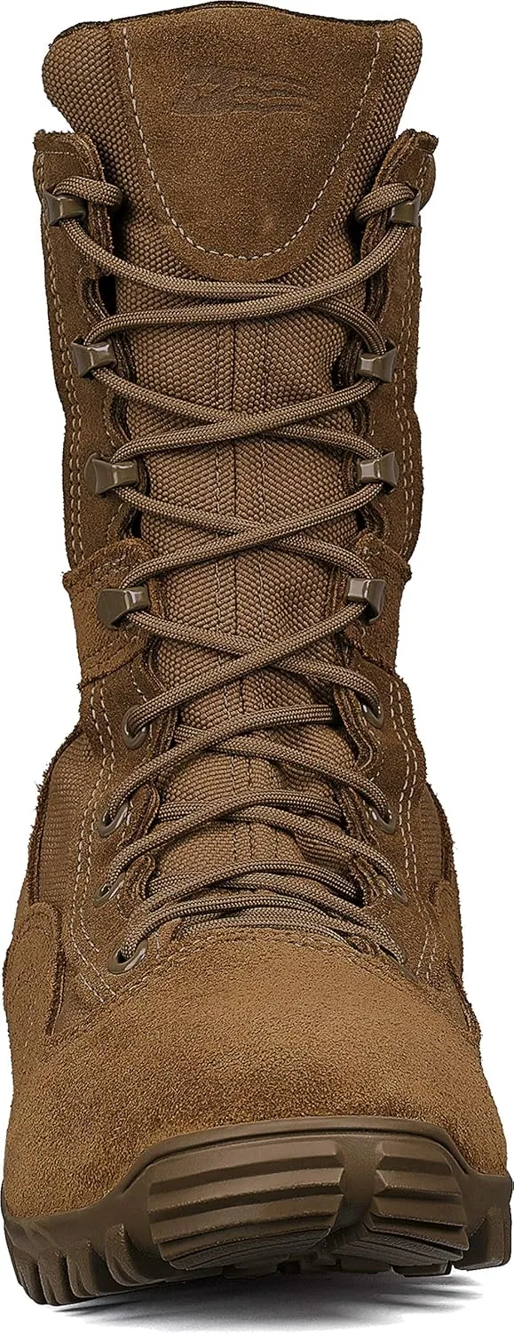 Belleville C793 8” Waterproof Assault Flight Military Boots for Men - Coyote Brown Army/Air Force AR 670-1/AFI 36-2903 Compliant with Vibram Ibex Outsole; Berry Compliant