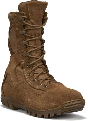 Belleville C793 8” Waterproof Assault Flight Military Boots for Men - Coyote Brown Army/Air Force AR 670-1/AFI 36-2903 Compliant with Vibram Ibex Outsole; Berry Compliant