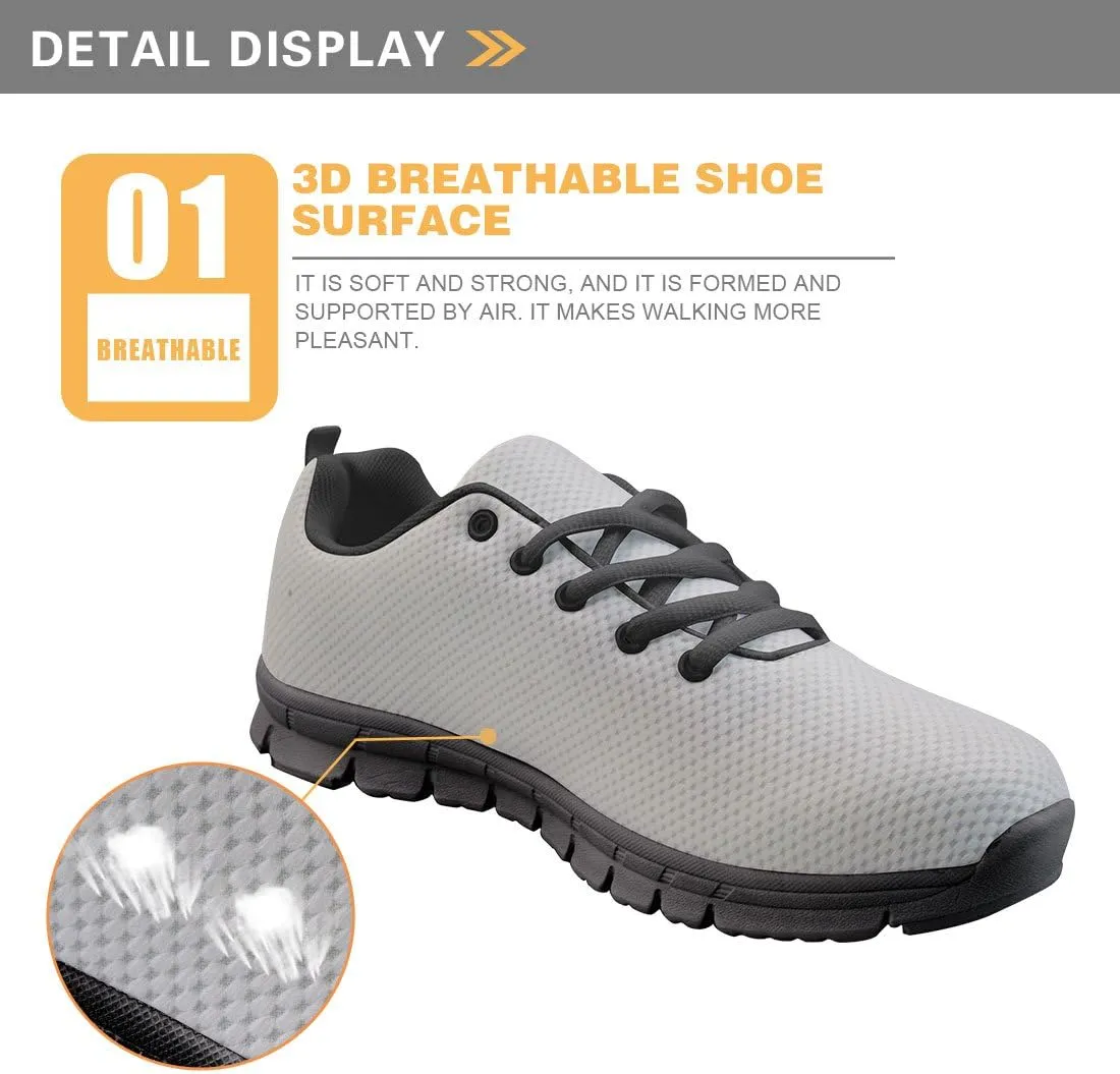BIGCARJOB Adult Mens Running Shoes Casual Lightweight Sport Sneakers Lace-up Comfort Jogging Walking Shoes Printed Pattern