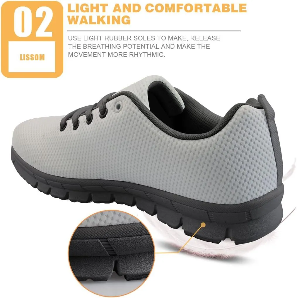 BIGCARJOB Adult Mens Running Shoes Casual Lightweight Sport Sneakers Lace-up Comfort Jogging Walking Shoes Printed Pattern