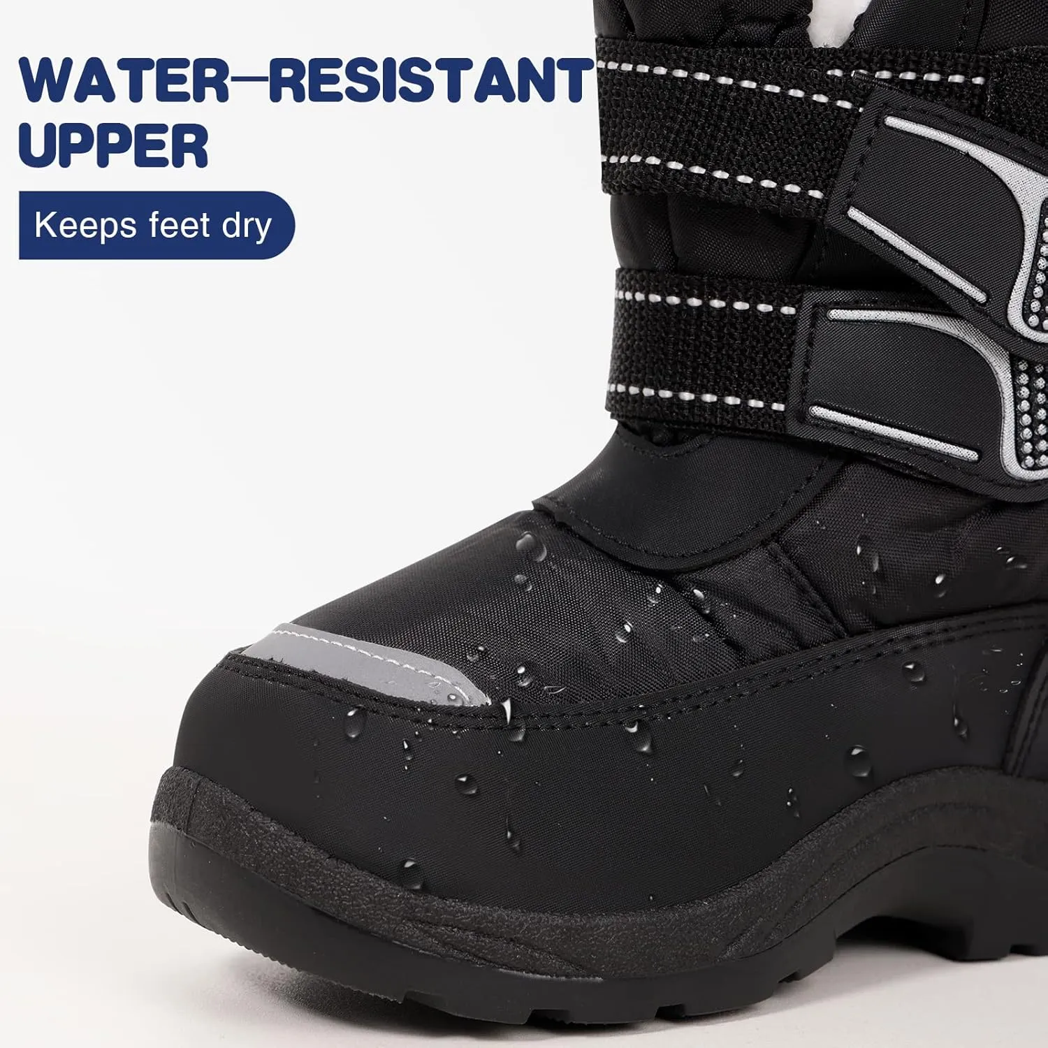 Blikcon Kids Boys Snow Boots Winter Waterproof Slip Resistant Cold Weather Boots (Toddler/Little Kid/Big Kid)