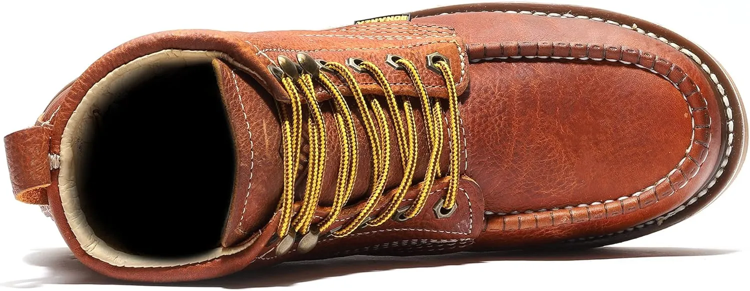 Bonanza Boots FRONTIER DUAL 6" Moc Toe Work Boot - Premium Leather, Comfort Insole & Tough Wedge Outsole
