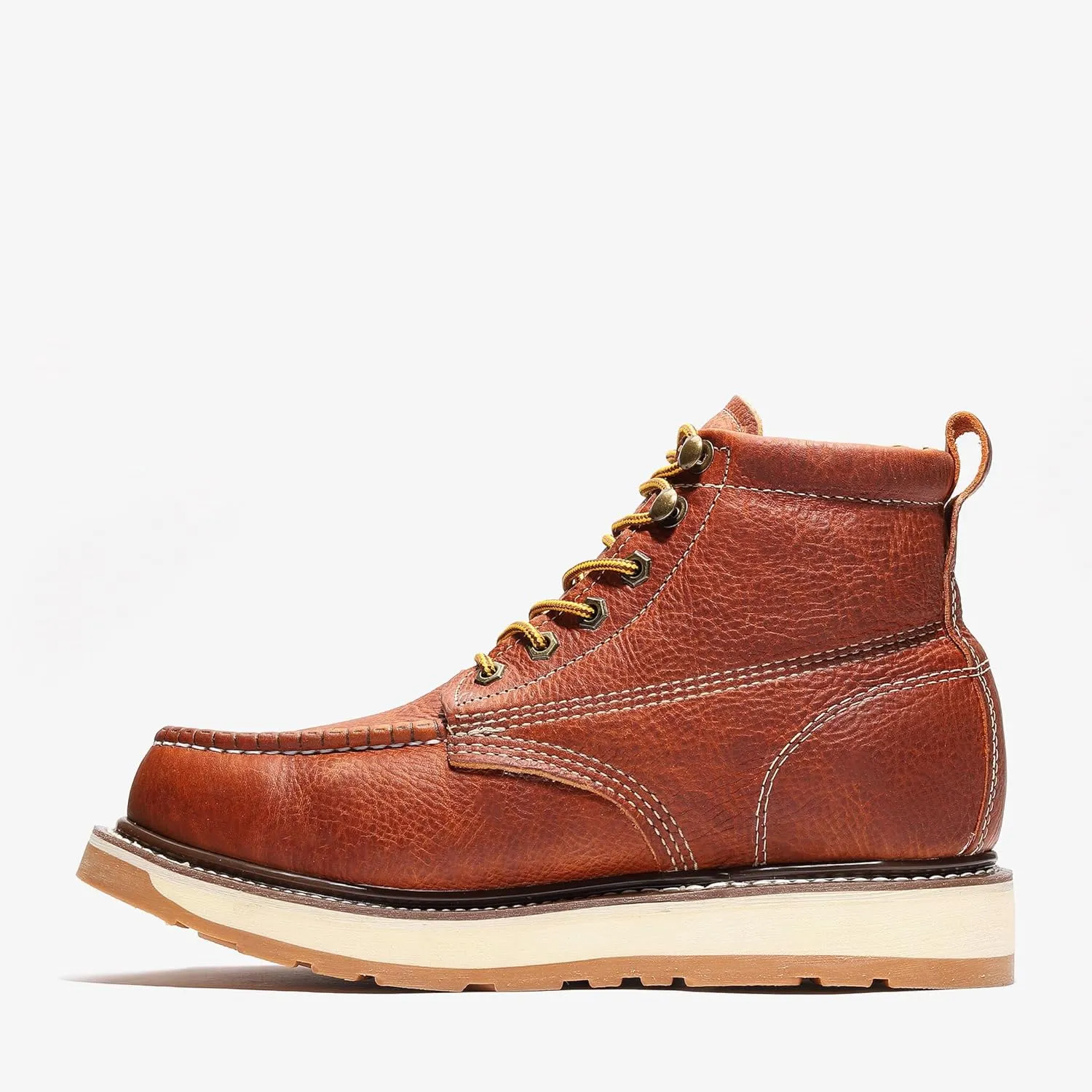 Bonanza Boots FRONTIER DUAL 6" Moc Toe Work Boot - Premium Leather, Comfort Insole & Tough Wedge Outsole