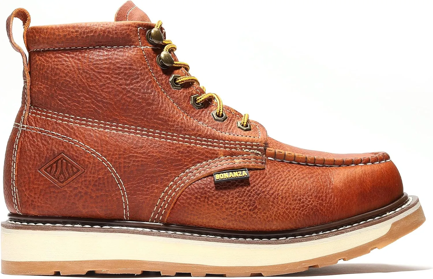 Bonanza Boots FRONTIER DUAL 6" Moc Toe Work Boot - Premium Leather, Comfort Insole & Tough Wedge Outsole