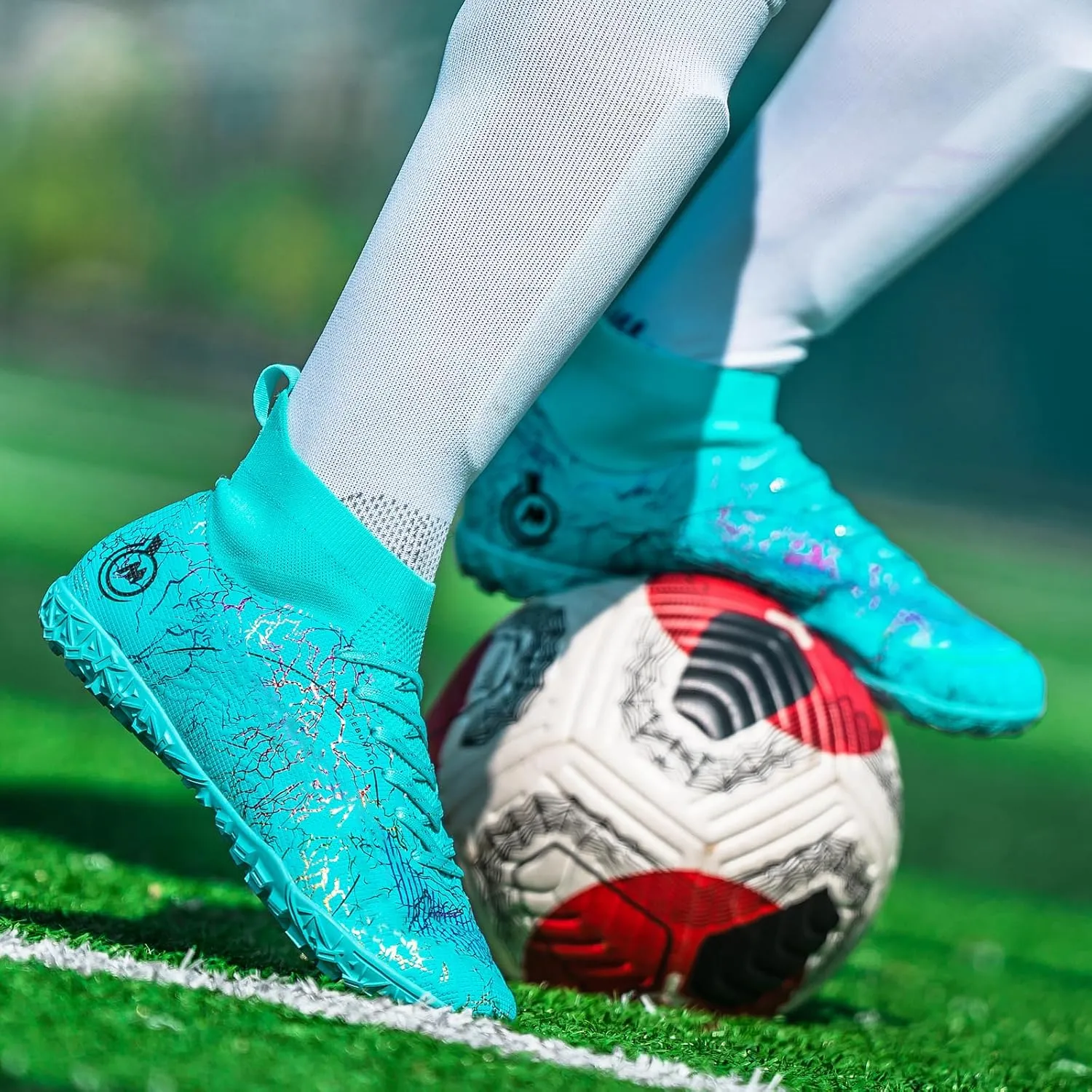 Boy Soccer Cleats Big Kids Soccer Shoes Professional Soccer Cleats Shoes,Unisex Soccer Sneakers for Little Kids Athletic