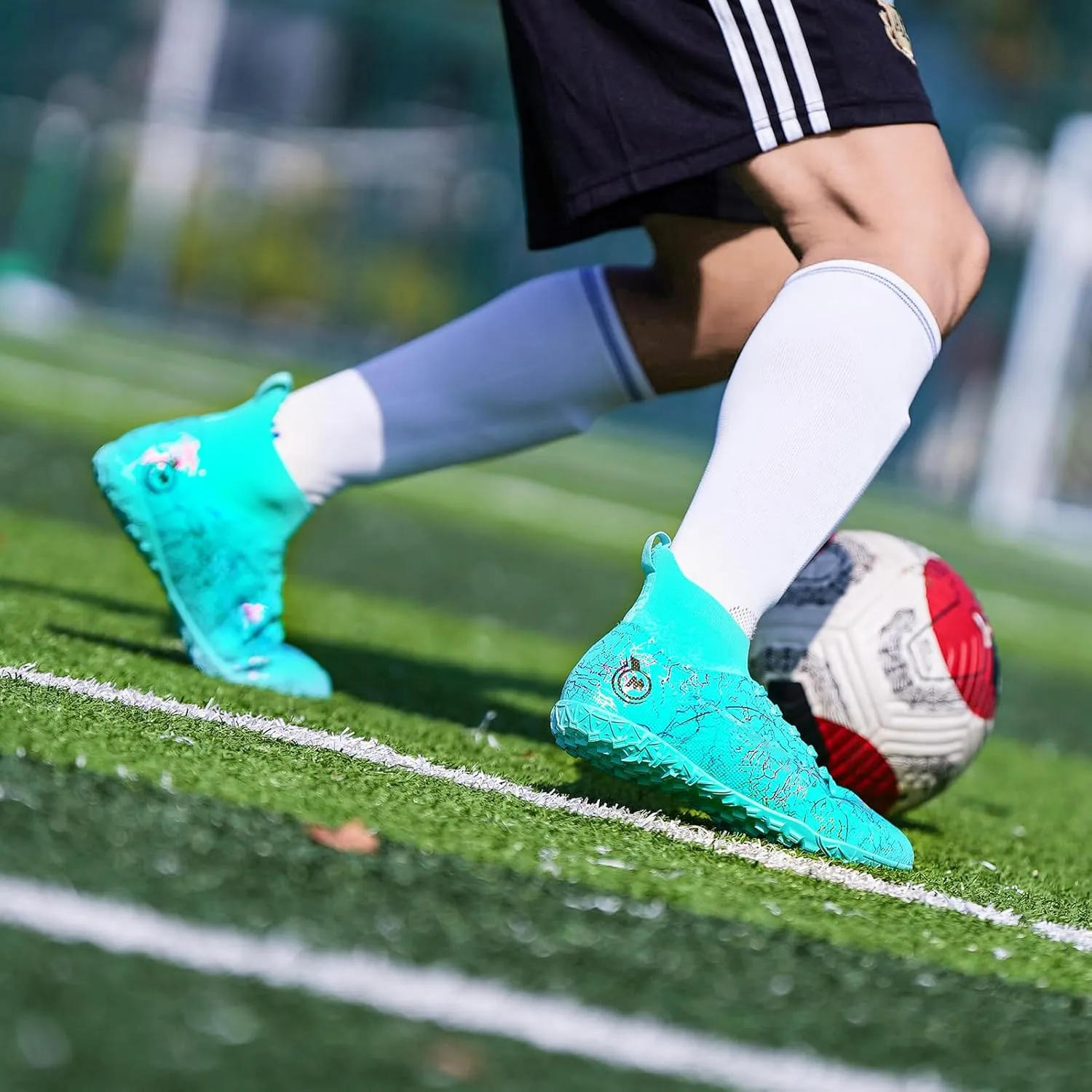 Boy Soccer Cleats Big Kids Soccer Shoes Professional Soccer Cleats Shoes,Unisex Soccer Sneakers for Little Kids Athletic