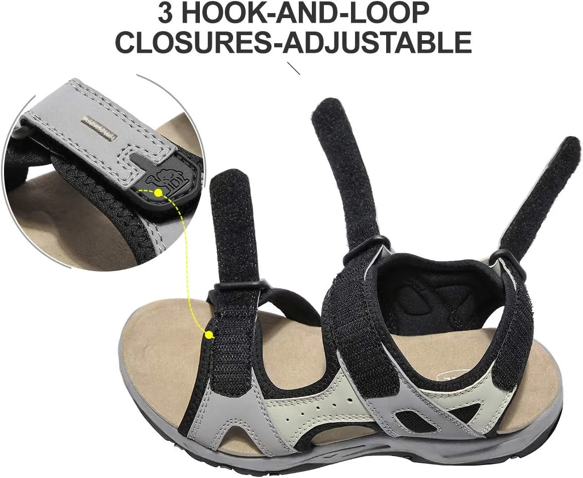 CAMEL CROWN Comfortable Hiking Sandals for Women Waterproof Sport Sandals for Walking Beach Water with Arch Support