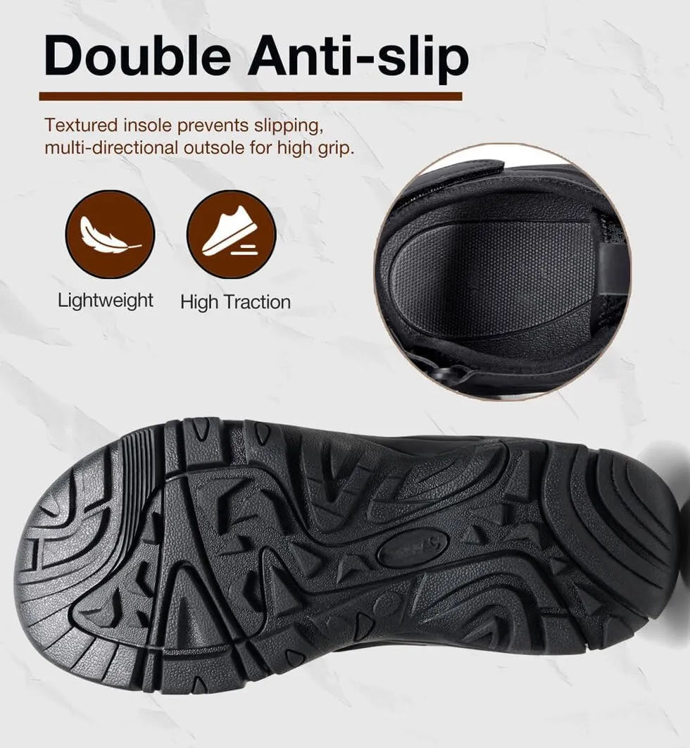CAMEL CROWN Men's Comfortable Summer Sandals Breathable Beach Sandals Adjustable Outdoor Camping Walking Sandals Athletic Sport Sandals for Water Travel Hiking