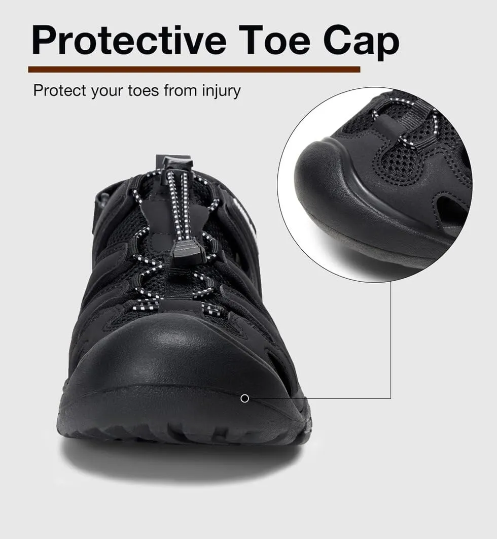 CAMEL CROWN Men's Comfortable Summer Sandals Breathable Beach Sandals Adjustable Outdoor Camping Walking Sandals Athletic Sport Sandals for Water Travel Hiking