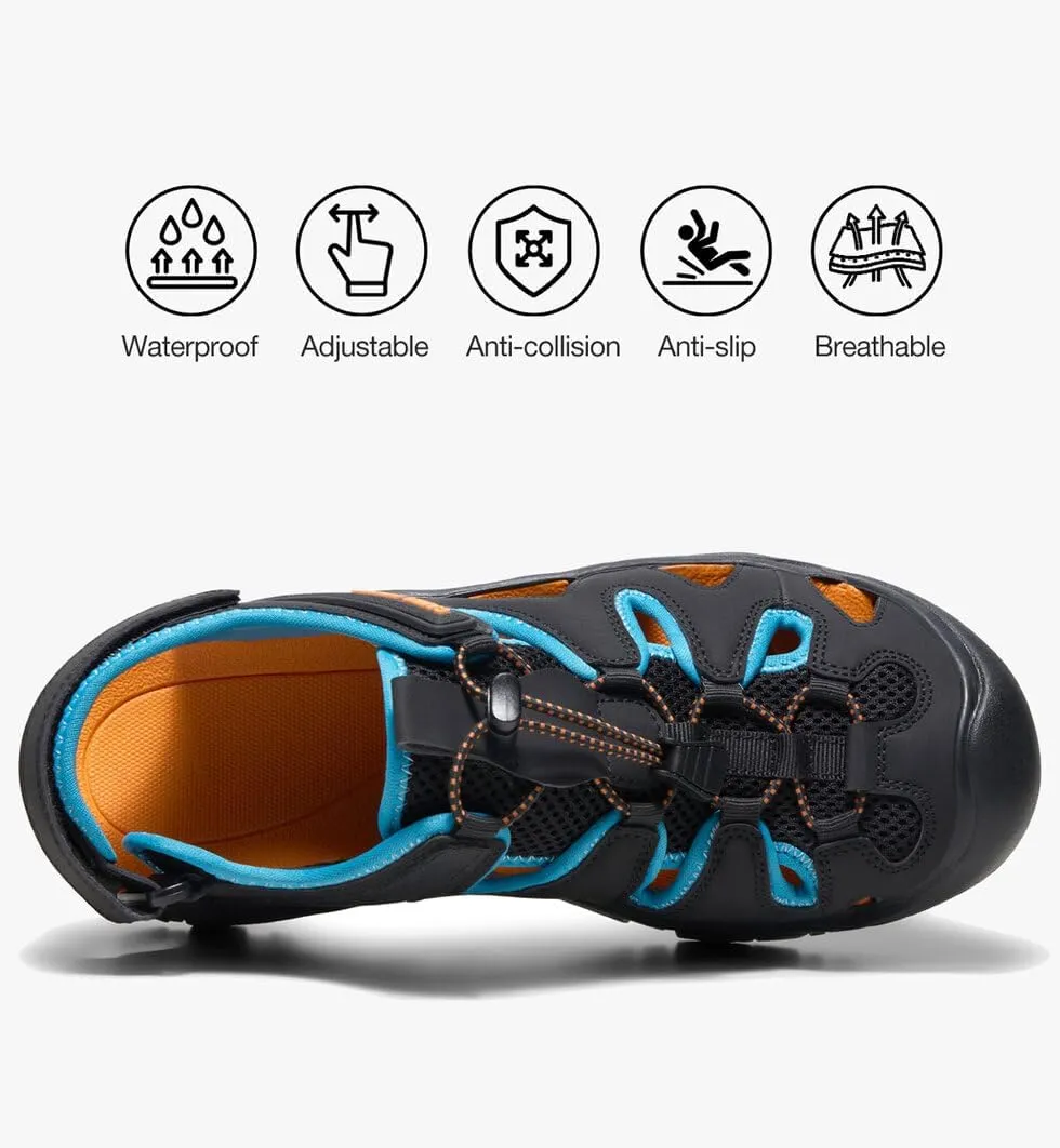 CAMEL CROWN Men's Comfortable Summer Sandals Breathable Beach Sandals Adjustable Outdoor Camping Walking Sandals Athletic Sport Sandals for Water Travel Hiking