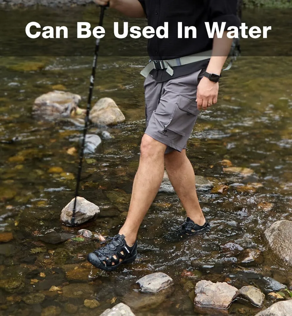 CAMEL CROWN Men's Comfortable Summer Sandals Breathable Beach Sandals Adjustable Outdoor Camping Walking Sandals Athletic Sport Sandals for Water Travel Hiking