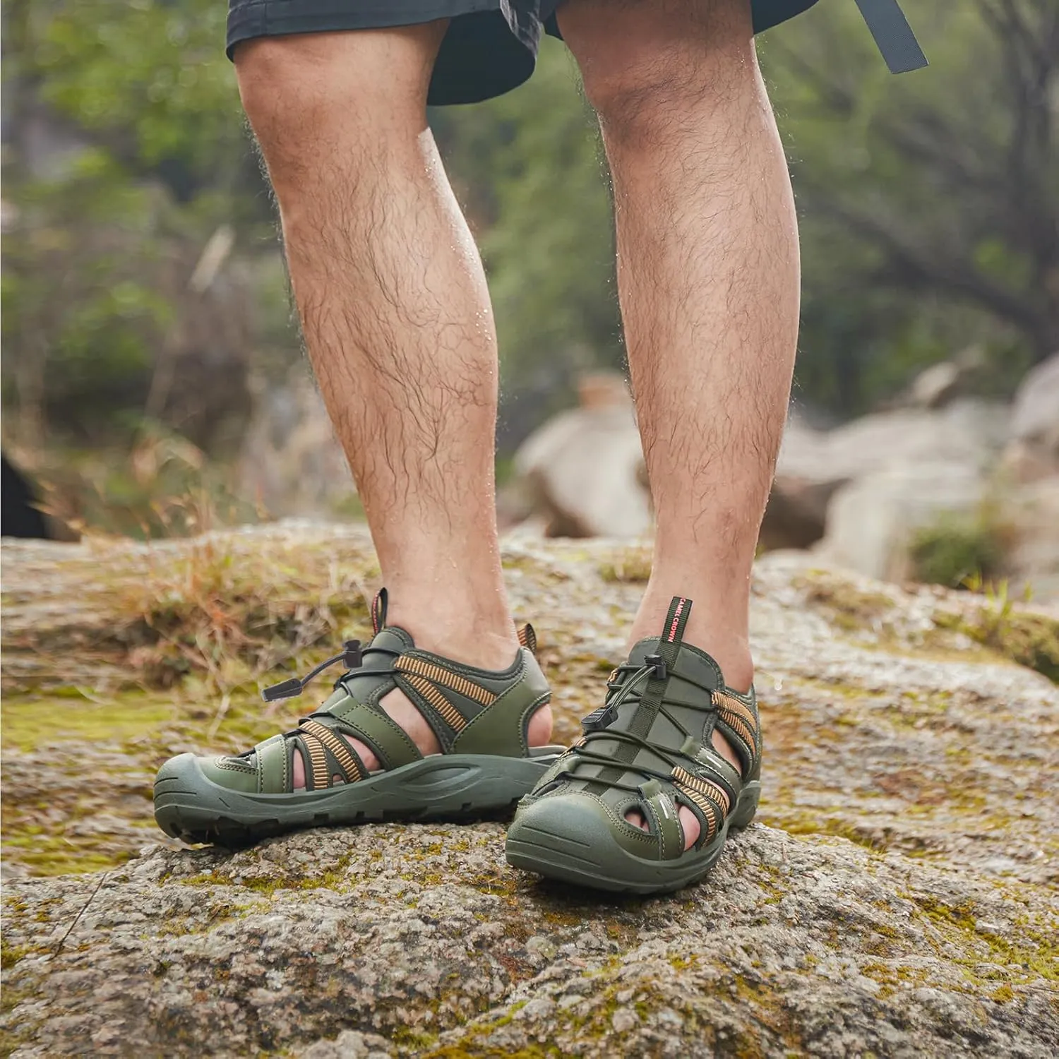 CAMEL CROWN Men's Waterproof Hiking Sandals Closed Toe Water Sandals Athletic Sport Sandals Summer Sandals Beach sandals for Outdoor