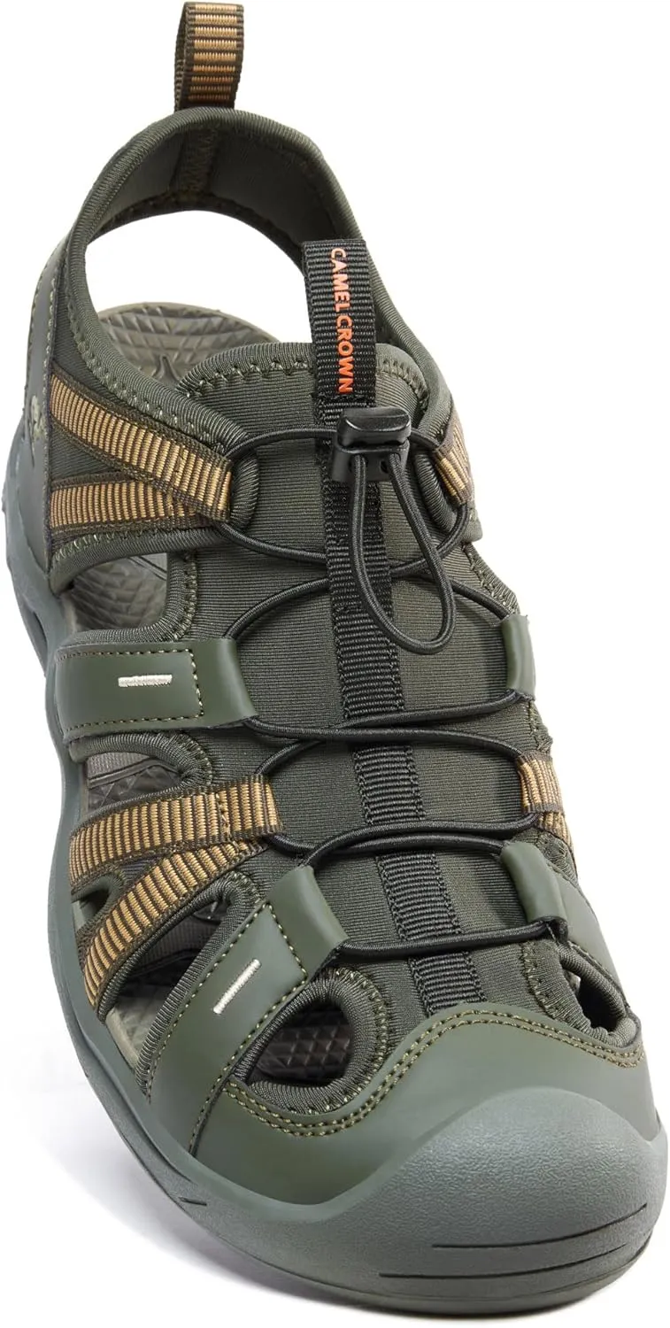 CAMEL CROWN Men's Waterproof Hiking Sandals Closed Toe Water Sandals Athletic Sport Sandals Summer Sandals Beach sandals for Outdoor