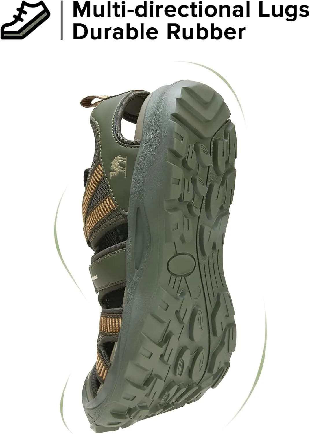 CAMEL CROWN Men's Waterproof Hiking Sandals Closed Toe Water Sandals Athletic Sport Sandals Summer Sandals Beach sandals for Outdoor