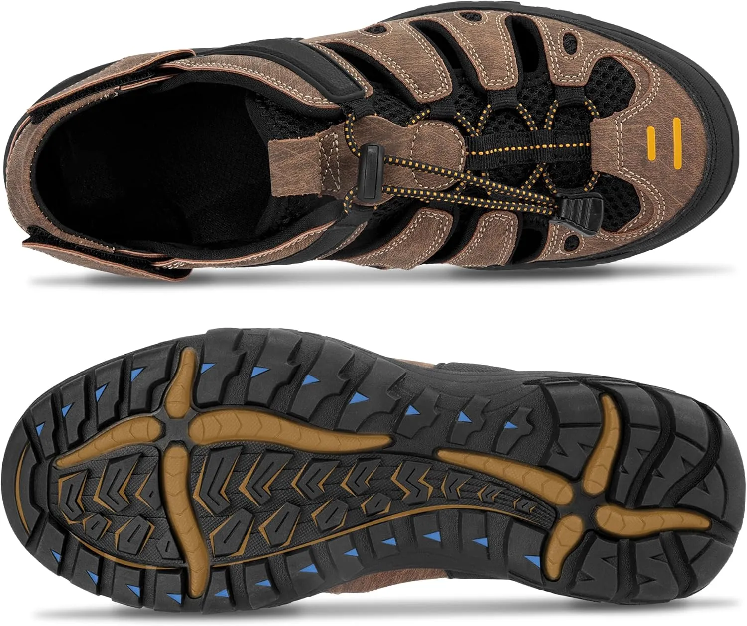 CAMELSPORTS Men's Hiking Sandals Outdoor Sport Closed Toe Walking Sandal Waterproof Non-Slip Summer Fisherman Beach Water Shoes