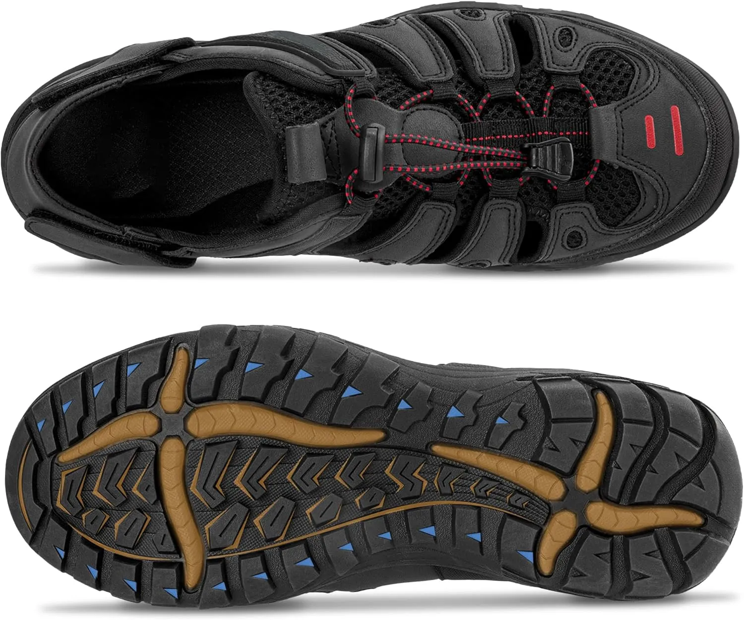CAMELSPORTS Men's Hiking Sandals Outdoor Sport Closed Toe Walking Sandal Waterproof Non-Slip Summer Fisherman Beach Water Shoes