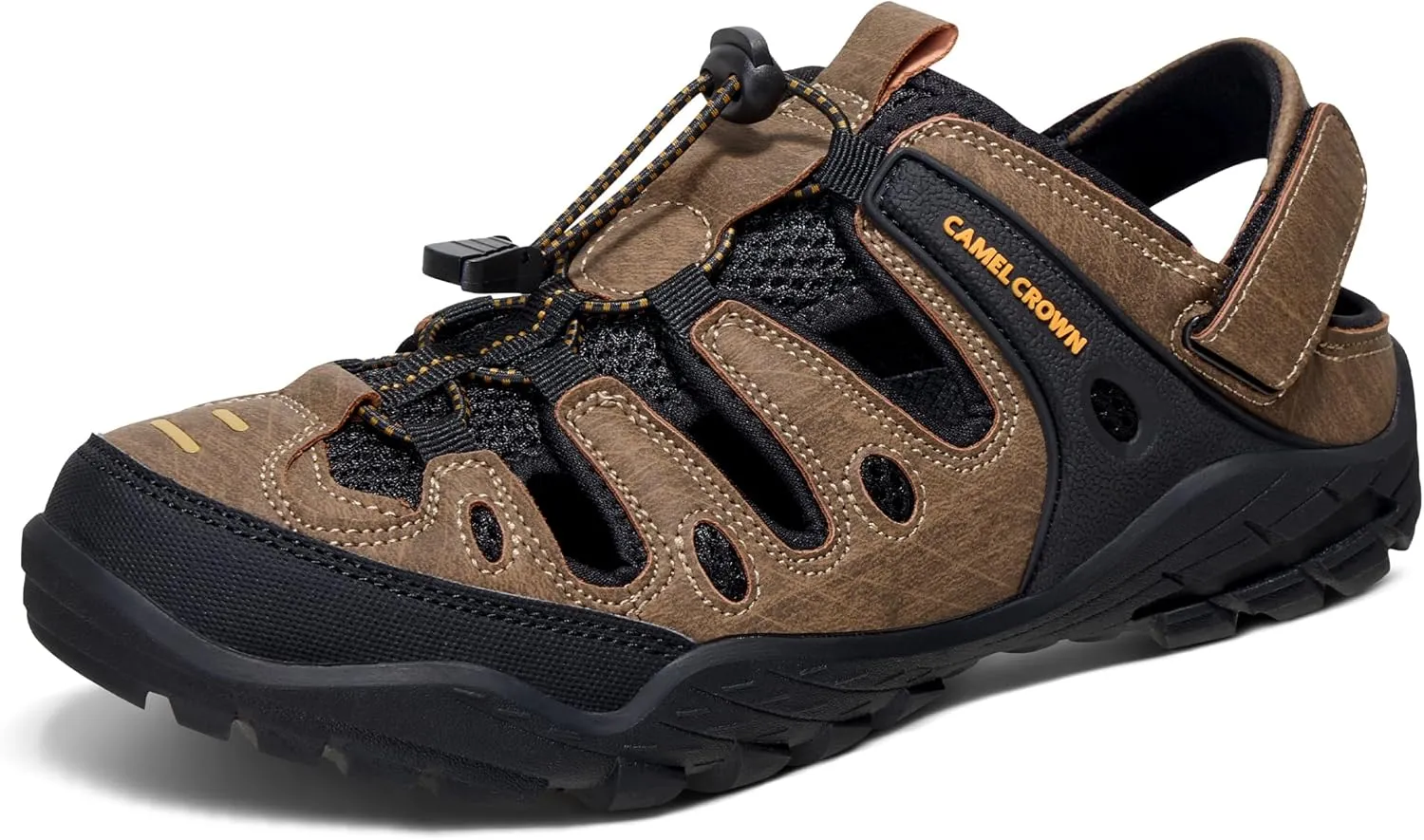CAMELSPORTS Men's Hiking Sandals Outdoor Sport Closed Toe Walking Sandal Waterproof Non-Slip Summer Fisherman Beach Water Shoes