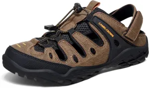 CAMELSPORTS Men's Hiking Sandals Outdoor Sport Closed Toe Walking Sandal Waterproof Non-Slip Summer Fisherman Beach Water Shoes